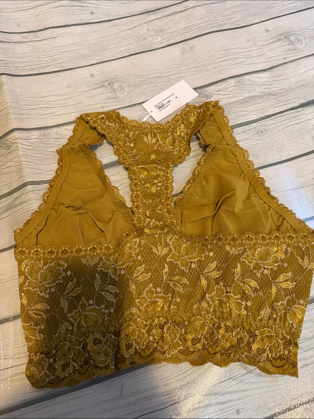 NWT Cosabella Gold Lace Bralette - Never Say Never Medium Curvy Racerback bra - Picture 3 of 4